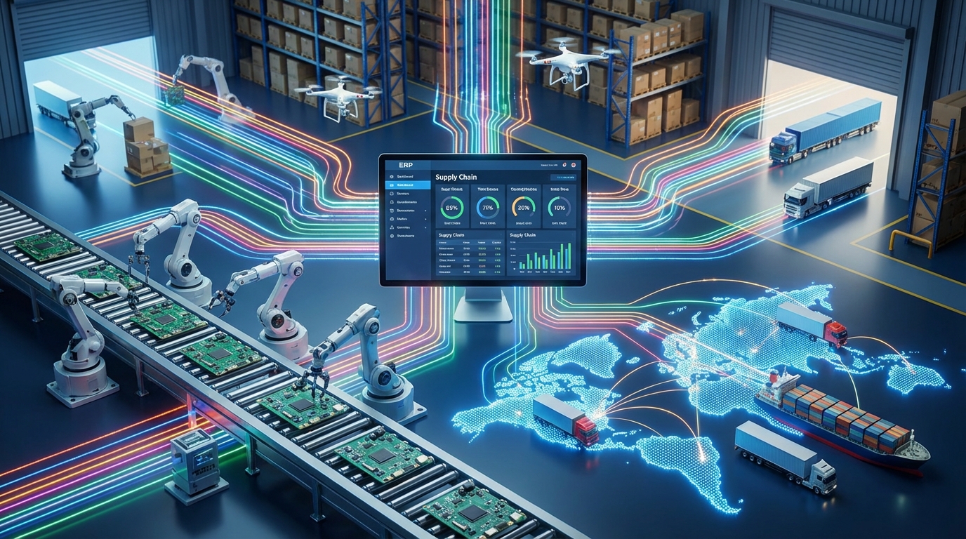 erp supply chain visibility for electronics brands